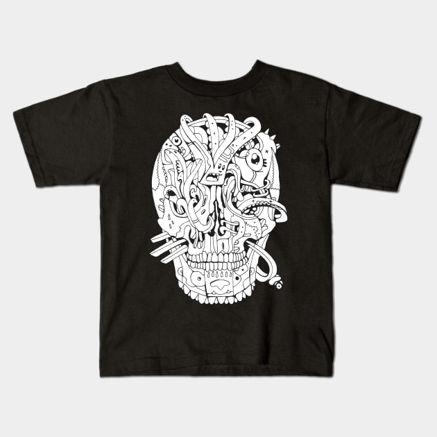 Skull Kids T-Shirt by JOHNF